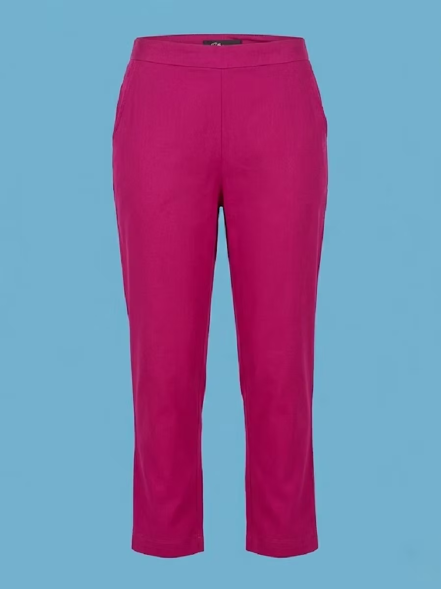 Golden tissue Kurta Set with Magenta Trousers & Peach Dupatta