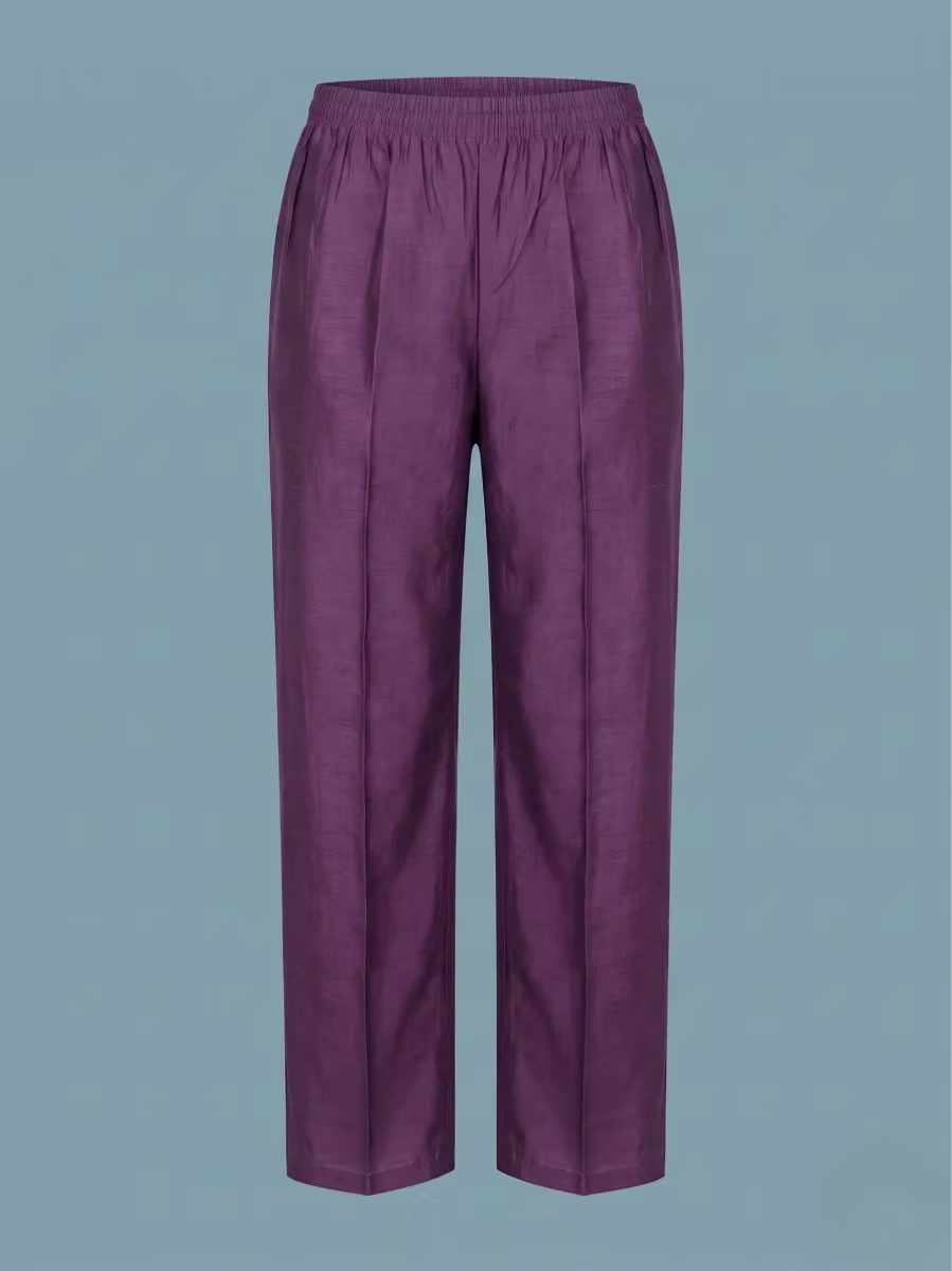 Purple Bandhani Print Straight Kurta & Bottom Set