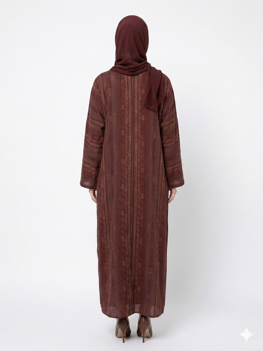 Glamoura X Crimson Heritage Cotton Elegant Printed Abaya