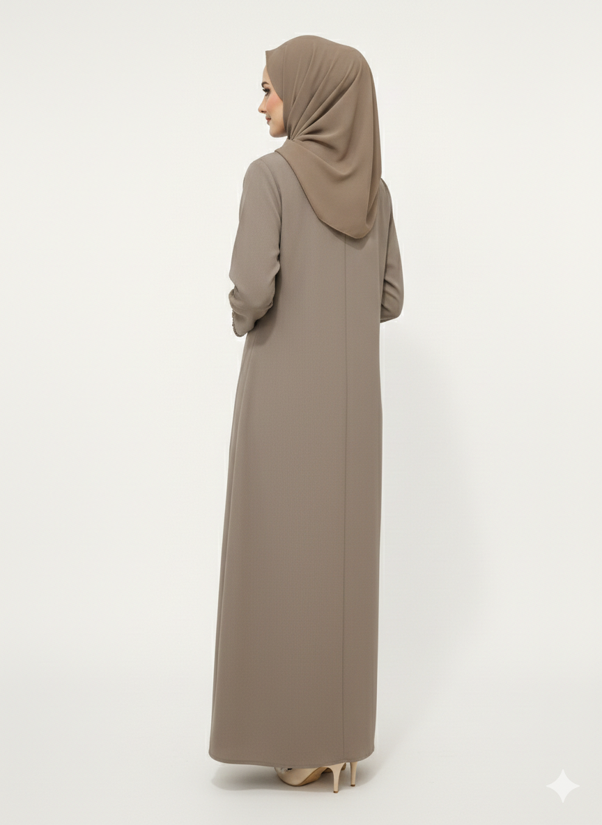 Glamoura X Coffee Artisan Modest Embellished Abaya