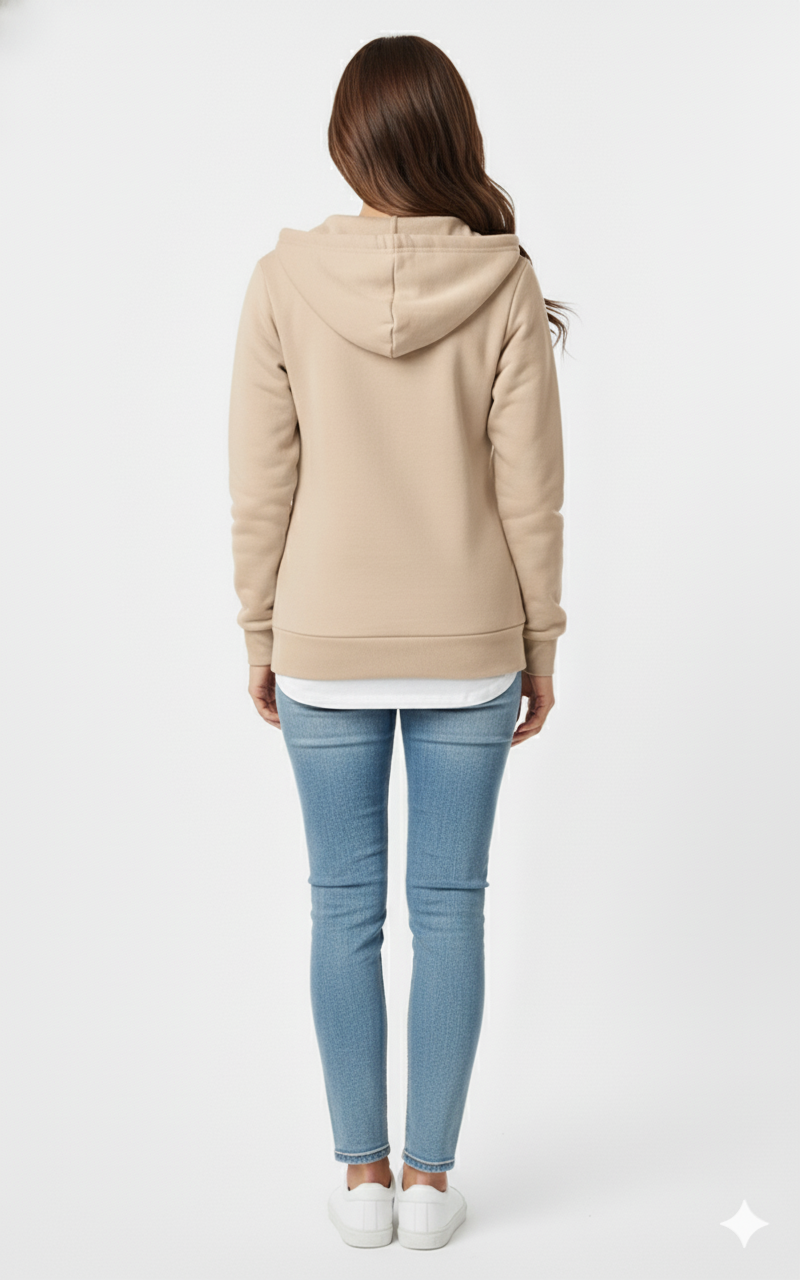 Glamoura X-Unisex Full-Zip Hoodie with Kangaroo Pocket | Premium 390 GSM Cotton