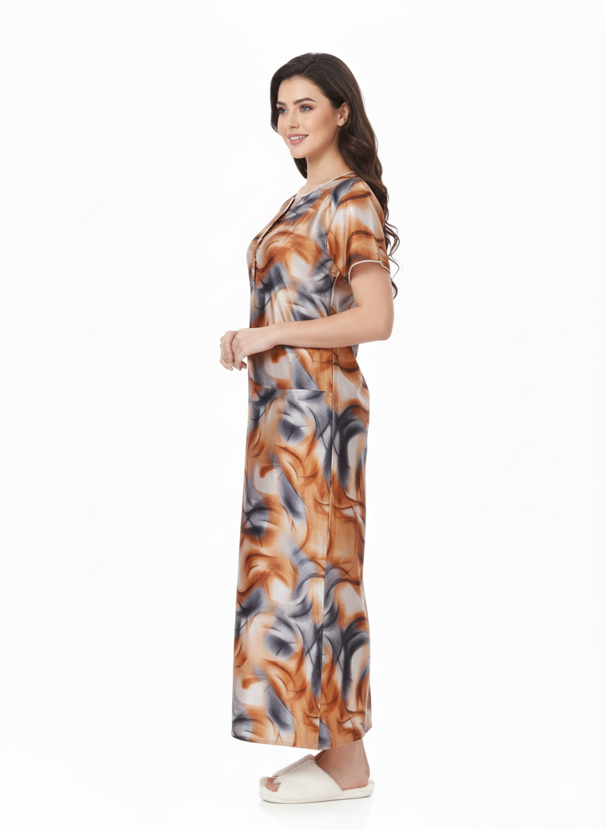 Copper Swirl Print Nightgown ā Glamoura X