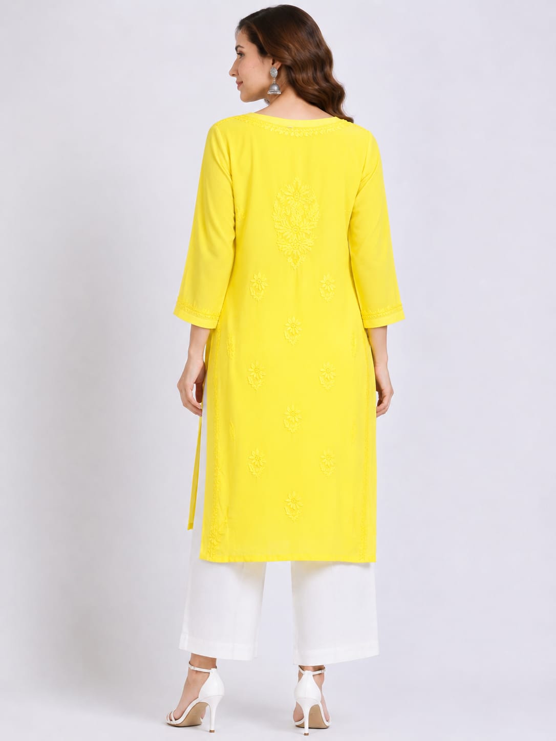 Rayon self dye kurti