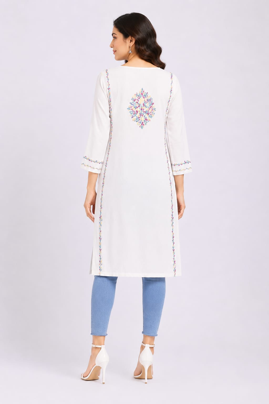 Rayon multi color thread kurti | Glamoura X