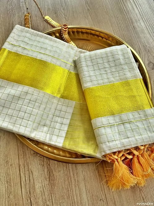 Block Kasavu Cotton Set Mundu