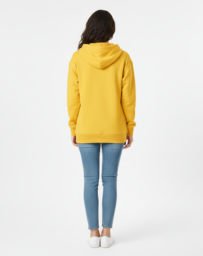 Sunburst Yellow 390 GSM Heavyweight Pullover Hoodie | Glamoura X