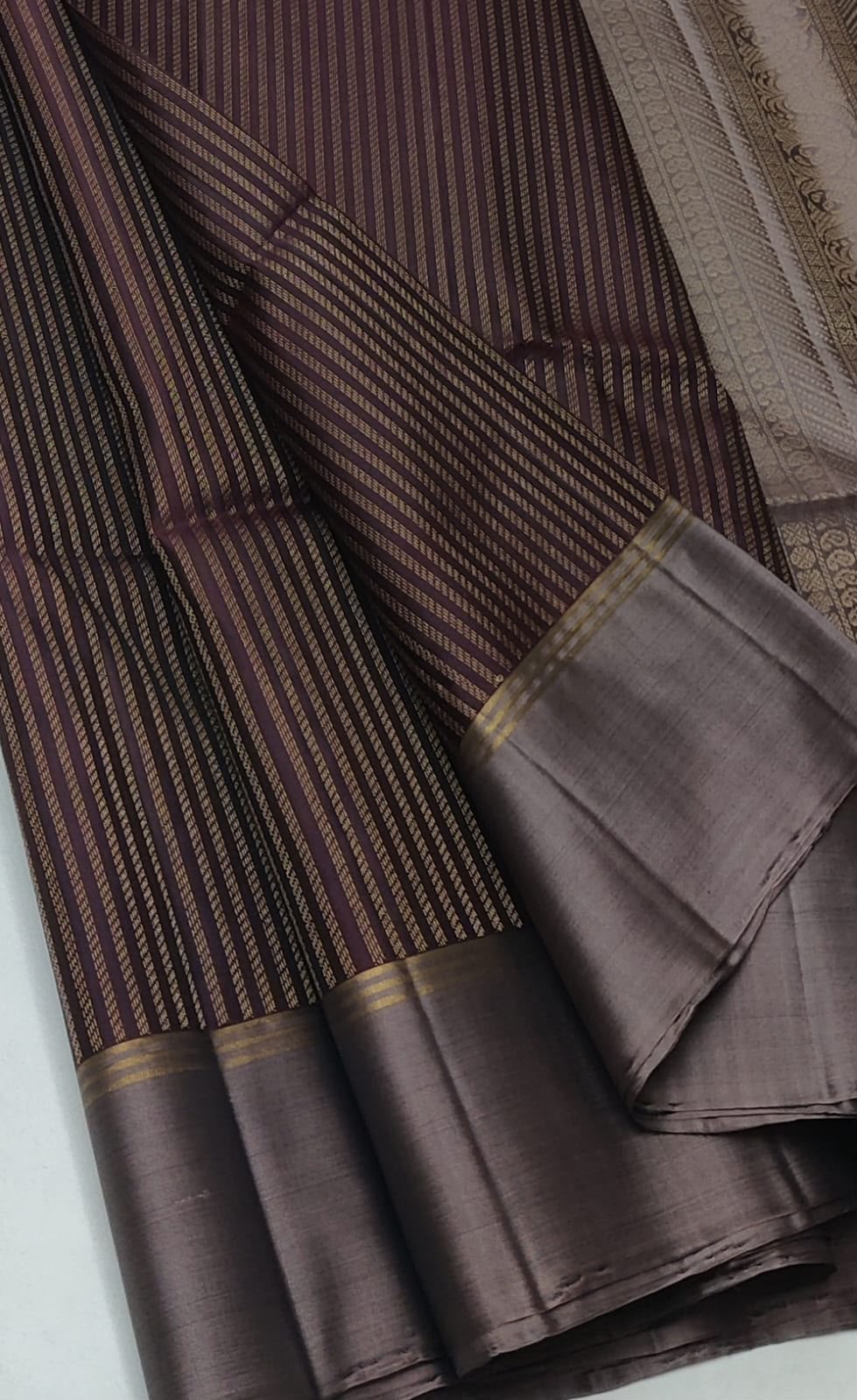 Sirumugai Pure Handloom Kanchi Soft Silk Sarees-Vairusi strip's Weaving with blouse-Multiple collection