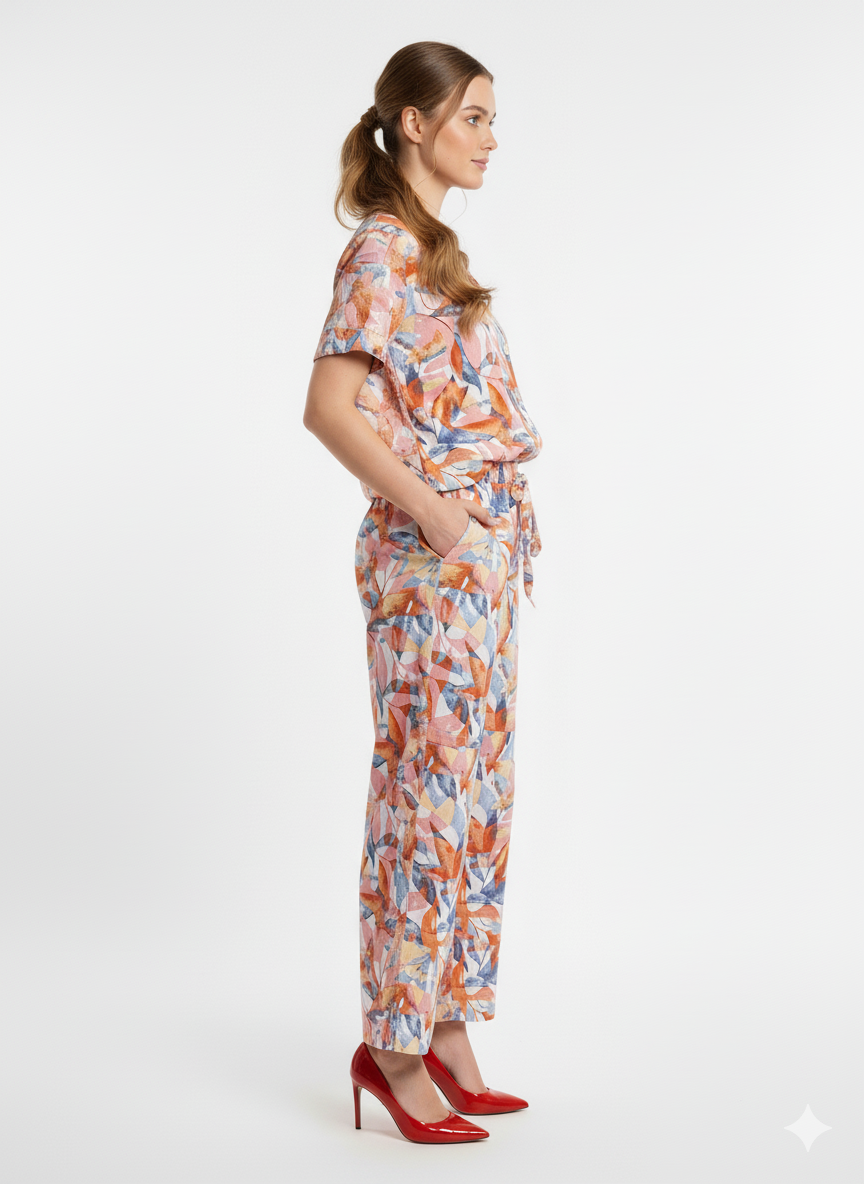 Glamoura X Multi-Color Floral Palazzo Co-ord Set
