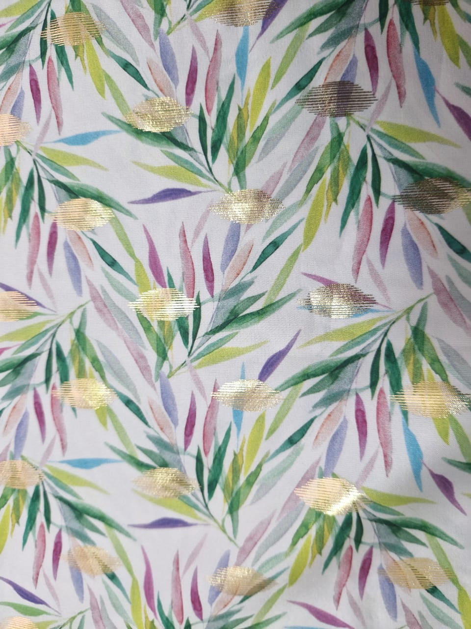 The Elegant Satin Tropical Leaf Print Kaftan — GLAMOURA-X