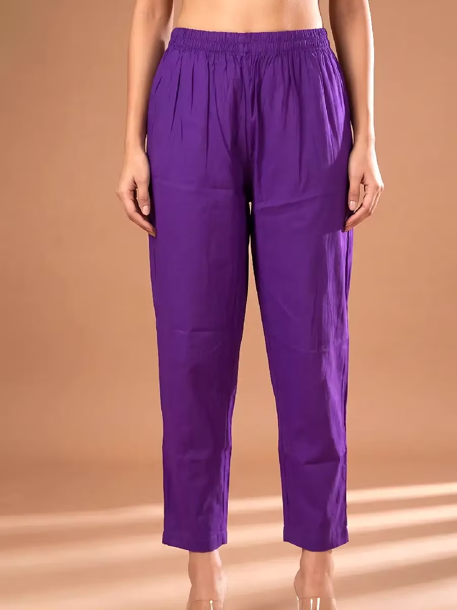 Amethyst Garden Motif Kurta Set with Intricate Floral Bodice Detailing