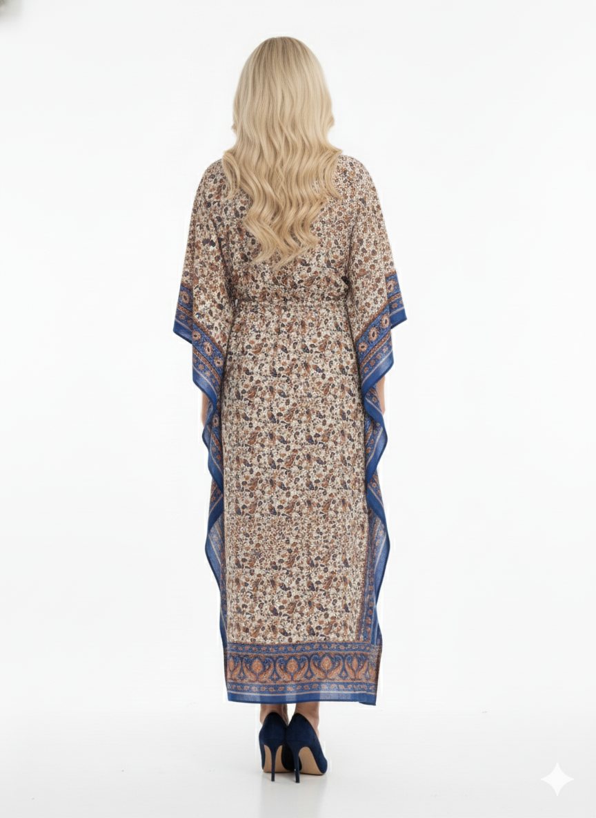 Elegant Blue Paisley Print — GLAMOURA-X