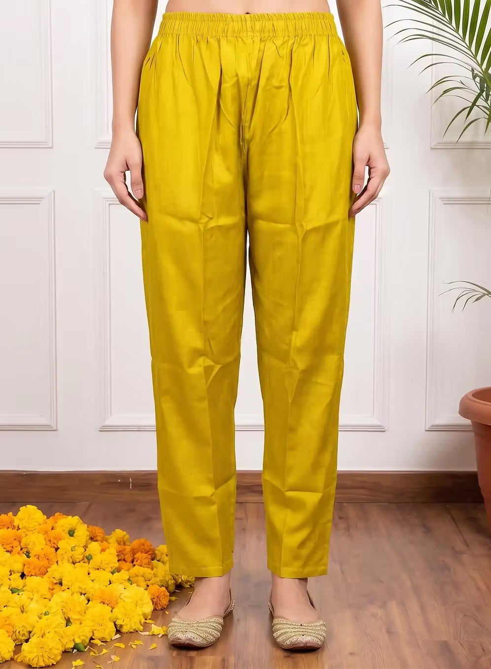 Bright Yellow Multicolor Floral Embroidery Kurta Set with Dupatta