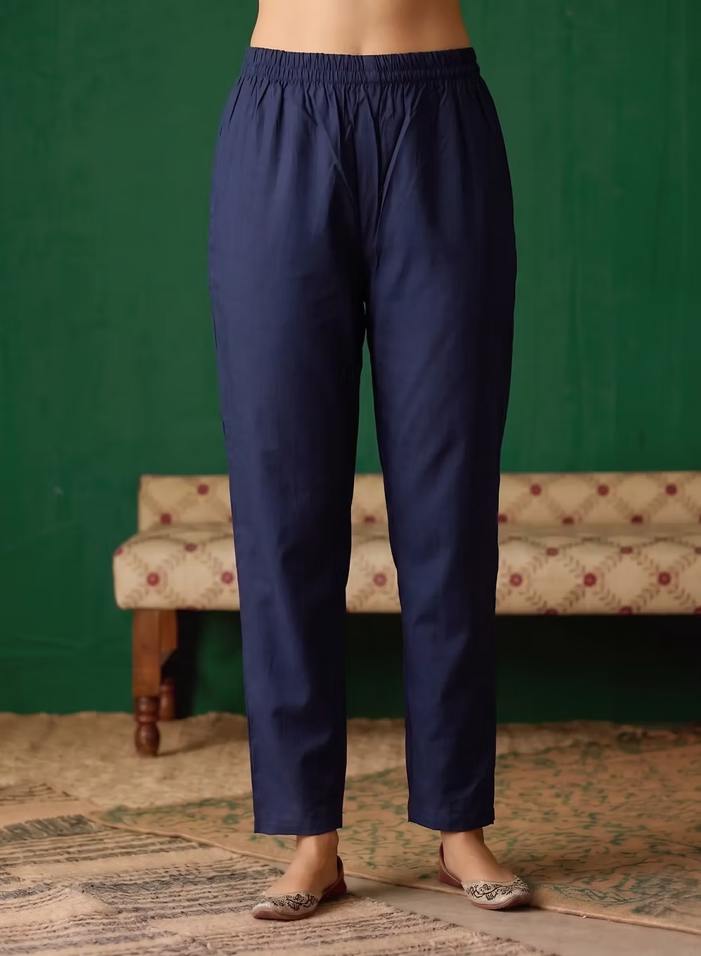 Dusky Blue Hand Embroidered Kurta Set with Dupatta