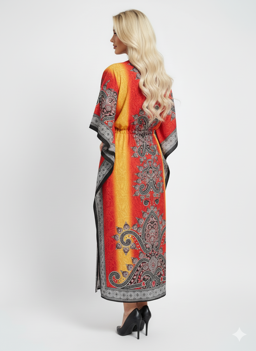 The Ombré Paisley Print Kaftan — GLAMOURA-X