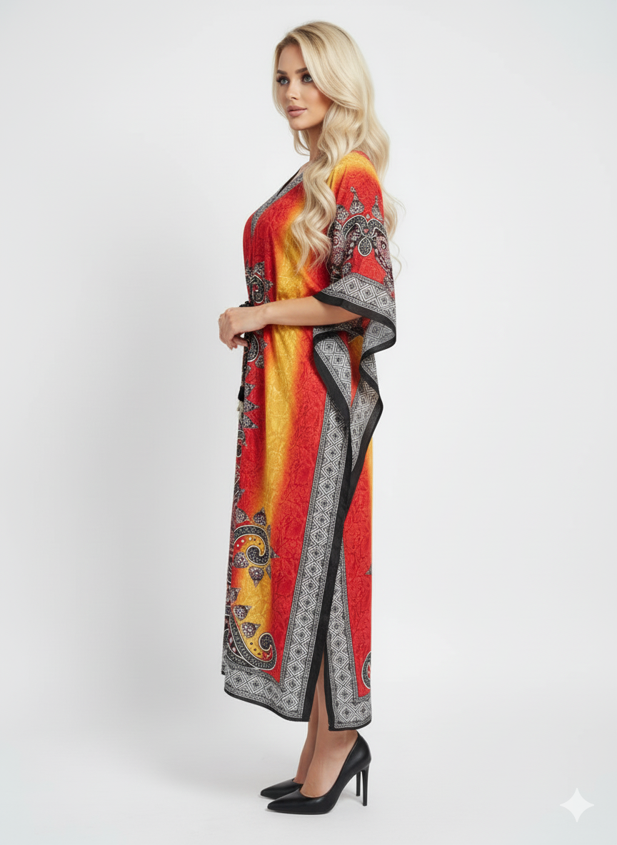 The Ombré Paisley Print Kaftan — GLAMOURA-X