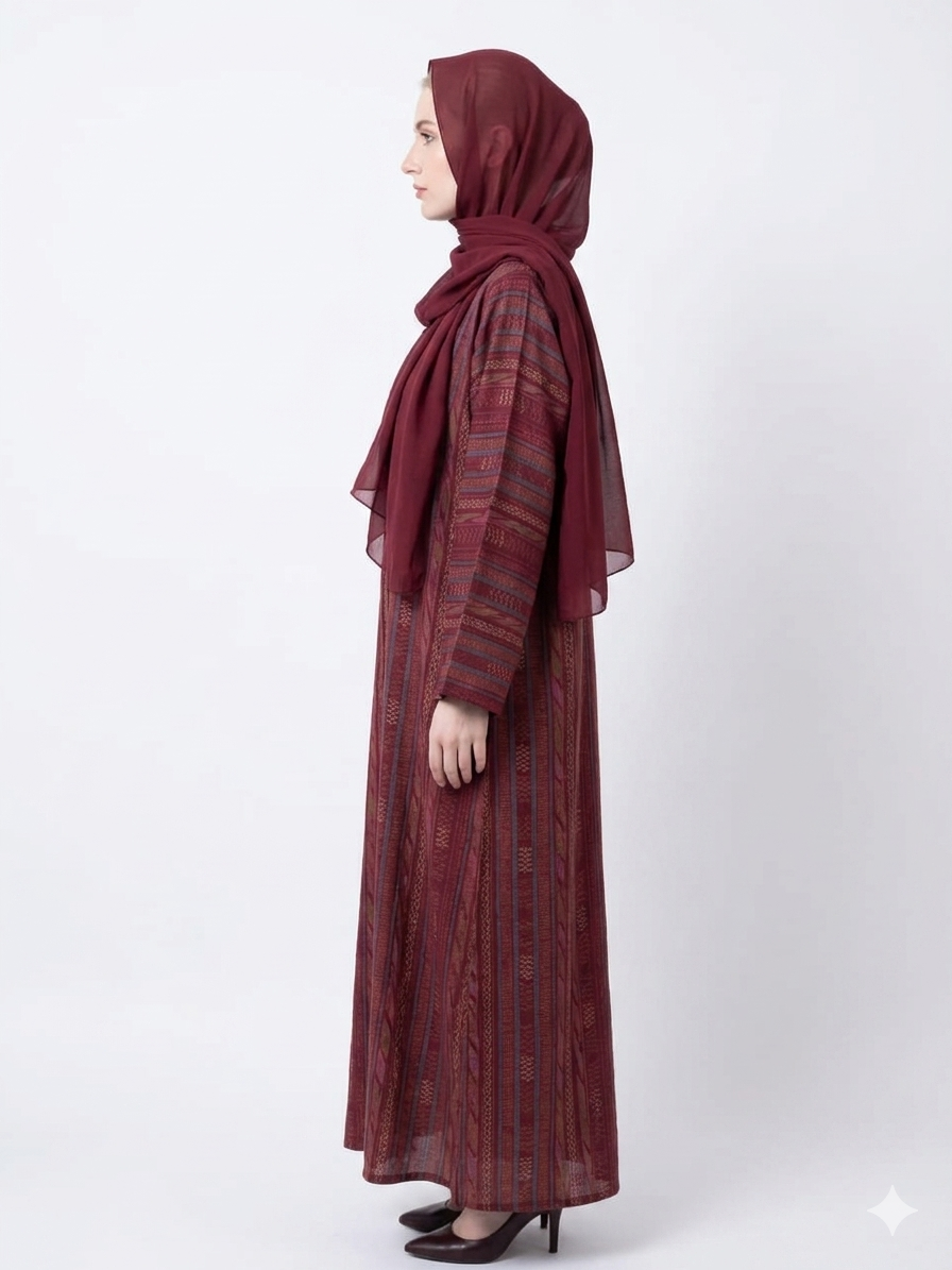 Glamoura X Crimson Heritage Cotton Elegant Printed Abaya