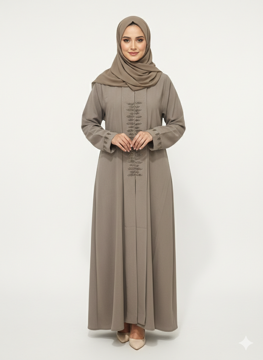 Glamoura X Coffee Artisan Modest Embellished Abaya