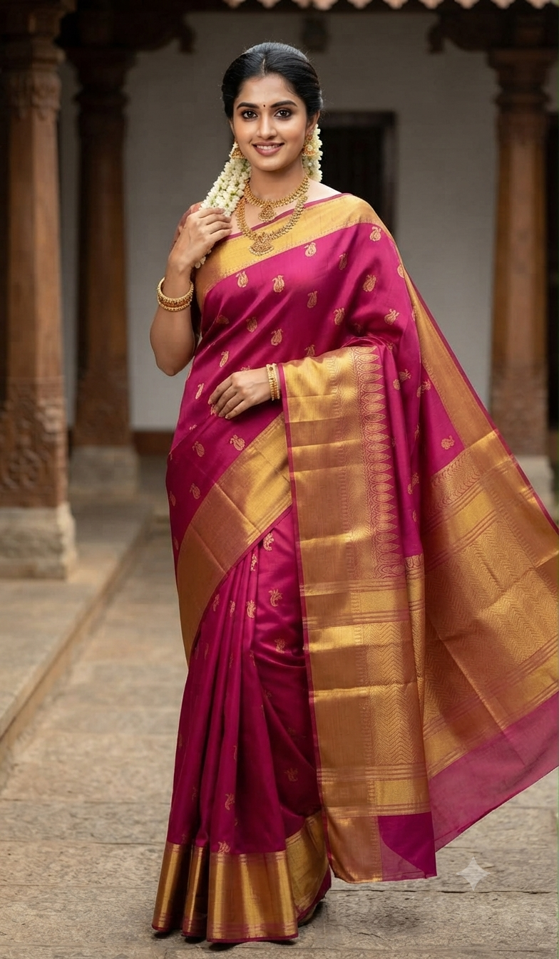 Sirumugai Pure Handloom Kanchi Soft Silk Sarees