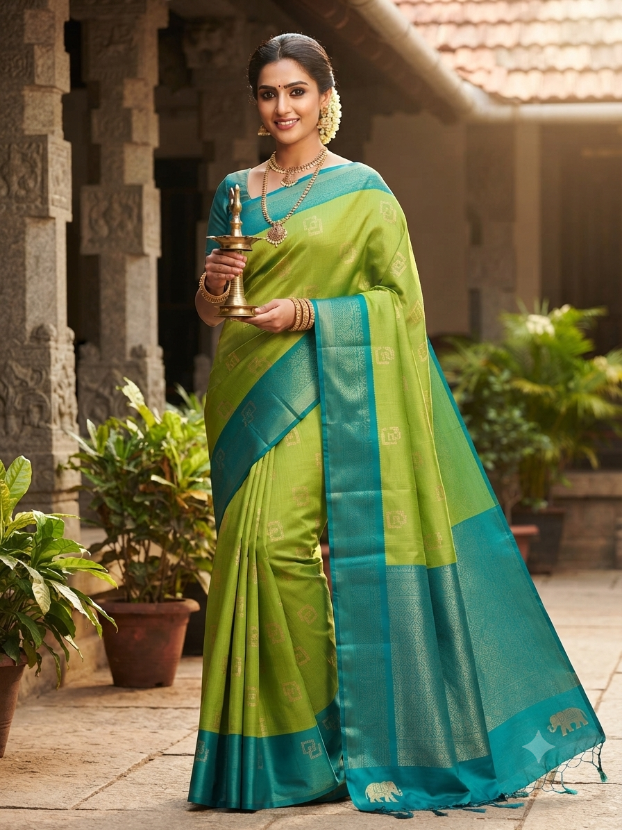 Kanchipuram Pure Soft Silks Sarees-with Silk Mark certificate- catalogue C1- 206 collections