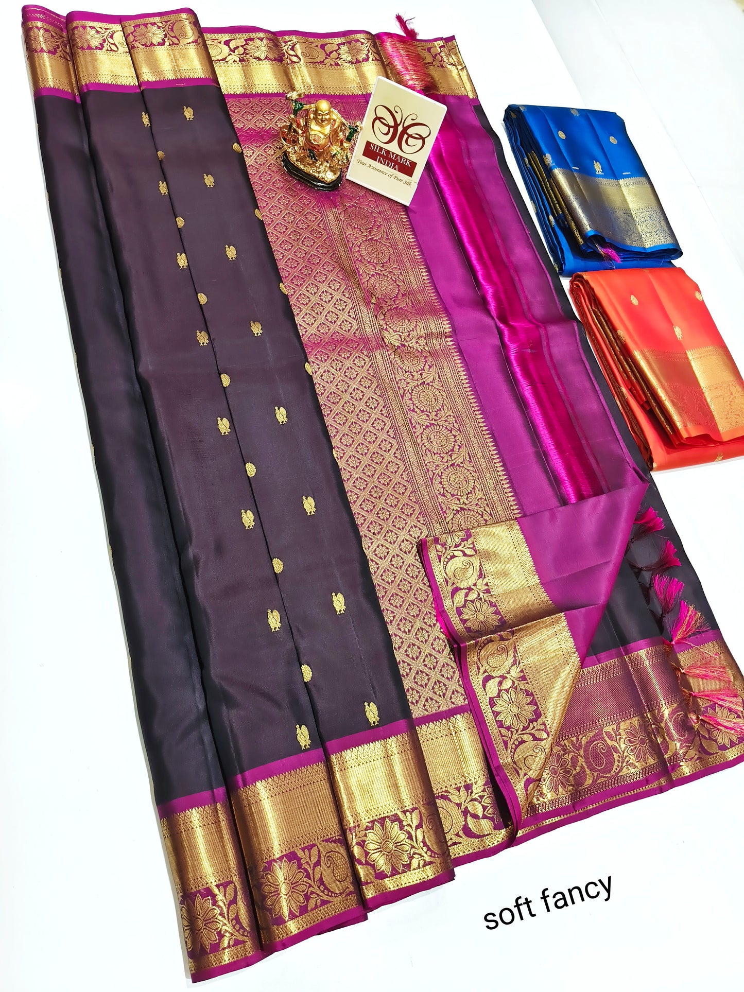 Kanchipuram Pure Soft Silks Sarees-with Silk Mark certificate- catalogue C2- 240 collections