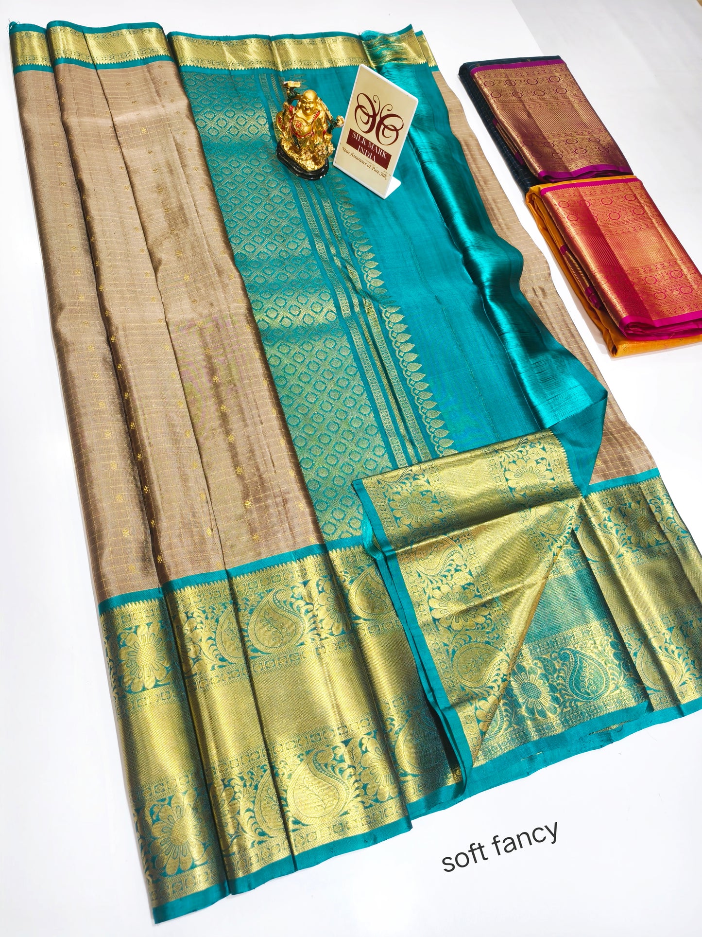 Kanchipuram Pure Soft Silks Sarees-with Silk Mark certificate- catalogue C4- 220 collections