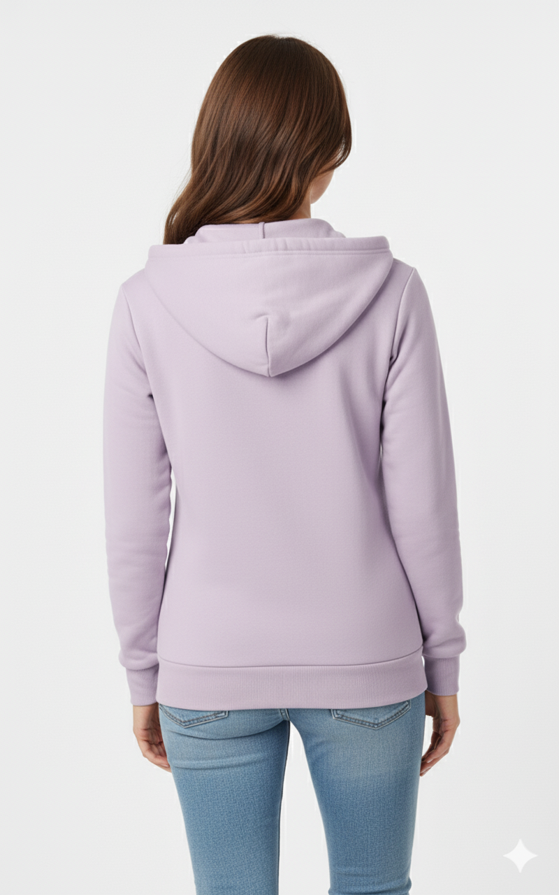 Lavender Purple Unisex 390 GSM Heavyweight Full-Zip Hoodie | Glamoura X by Zadine Wholesale Customizable Blanks