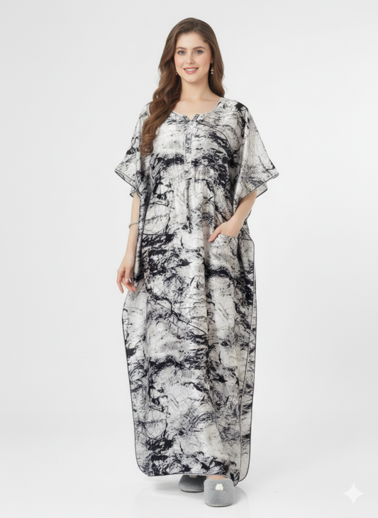 Marble Abyss Kaftan Nightgown – Glamoura X