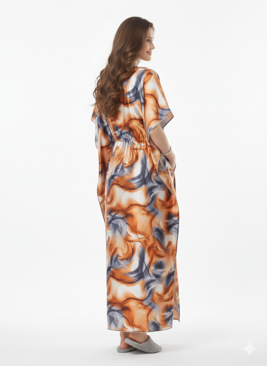 Copper Swirl Kaftan Style Nightgown – Glamoura X