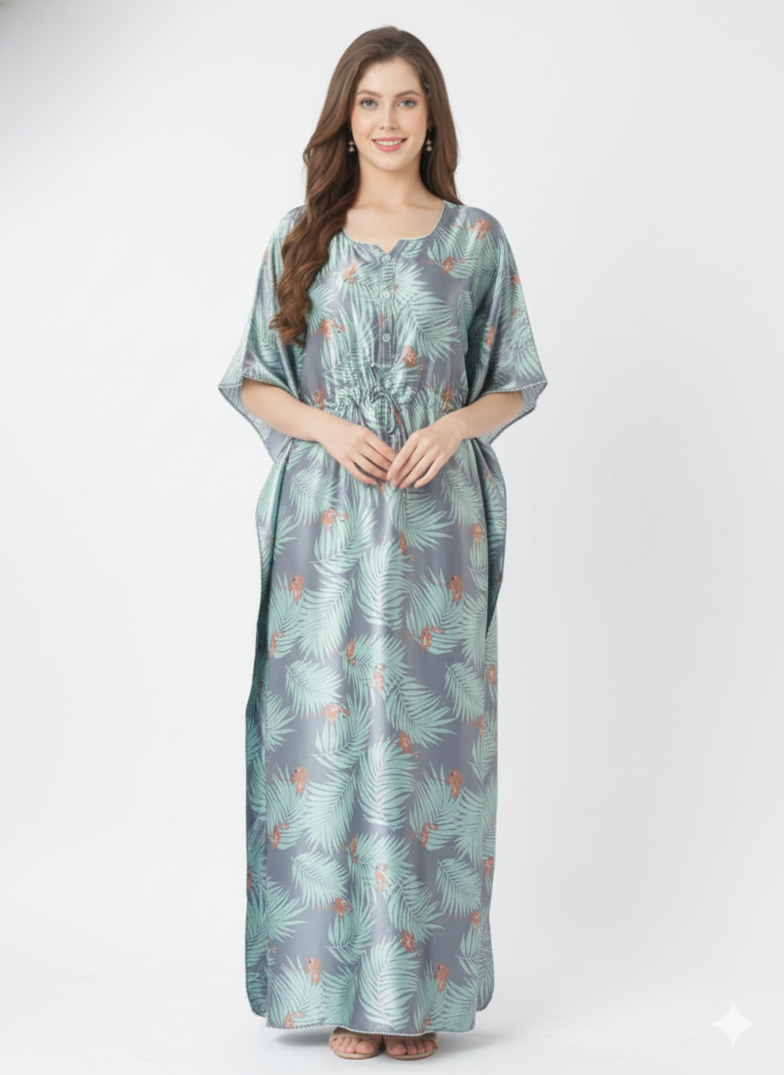 Tropical Mist Kaftan Style Nightgown – Glamoura X