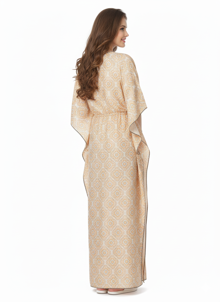 Soft Bloom Kaftan Style Nightgown – Glamoura X