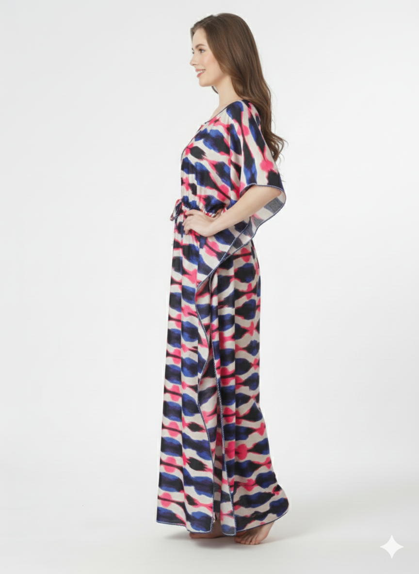 Ocean Wave Kaftan Style Nightgown – Glamoura X
