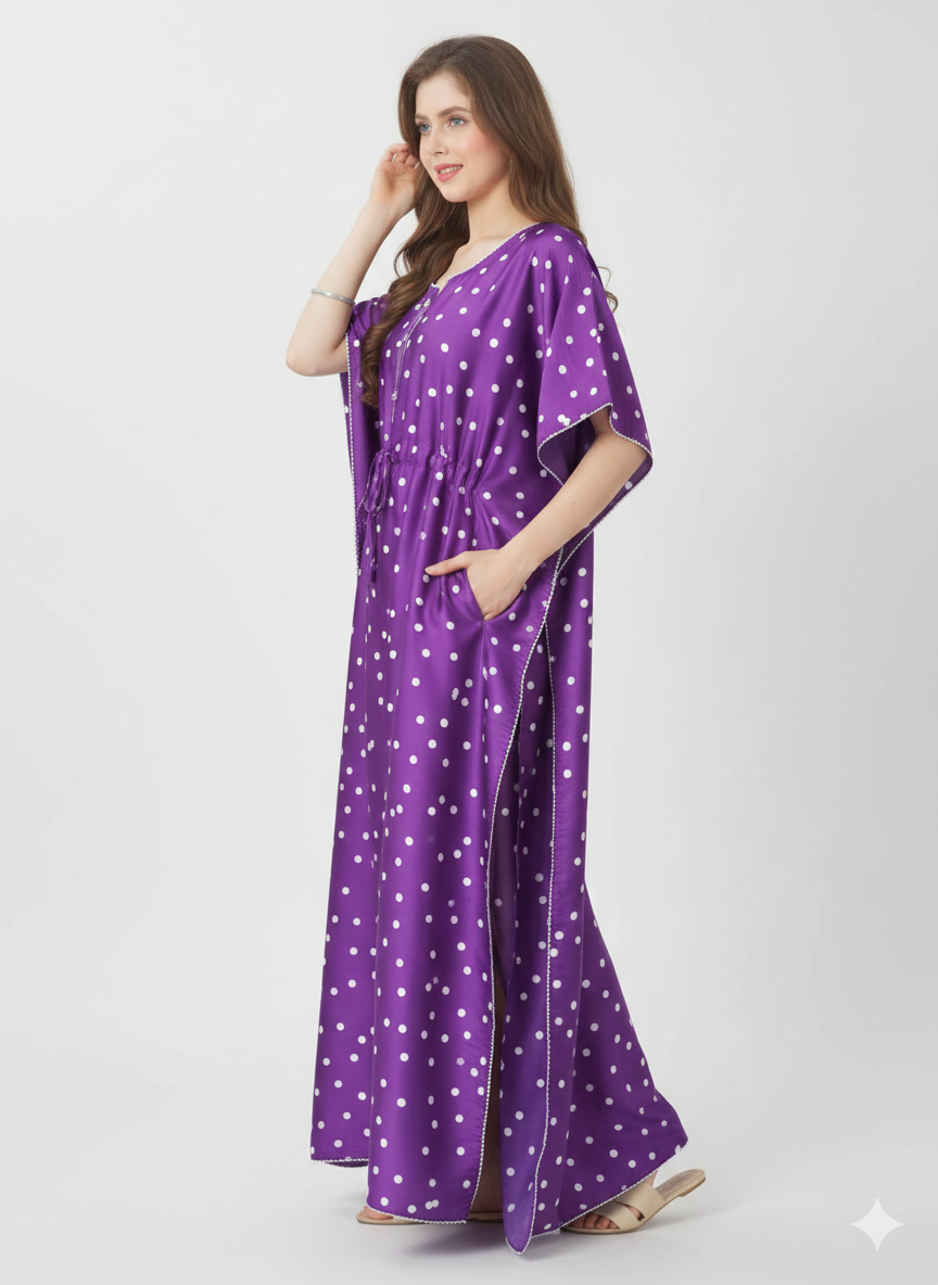 Violet Polka Dot Nightgown – Glamoura X