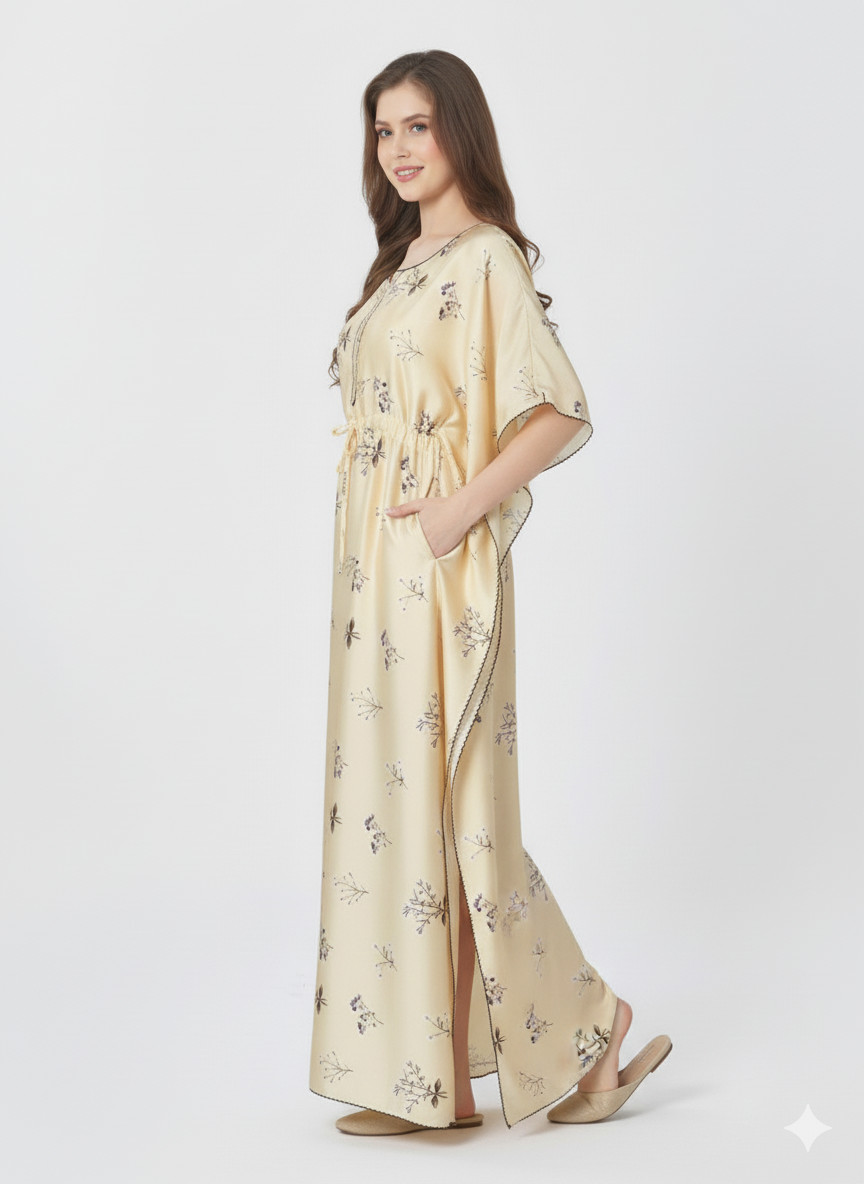 Meadow Bloom Kaftan Style Nightgown – Glamoura X
