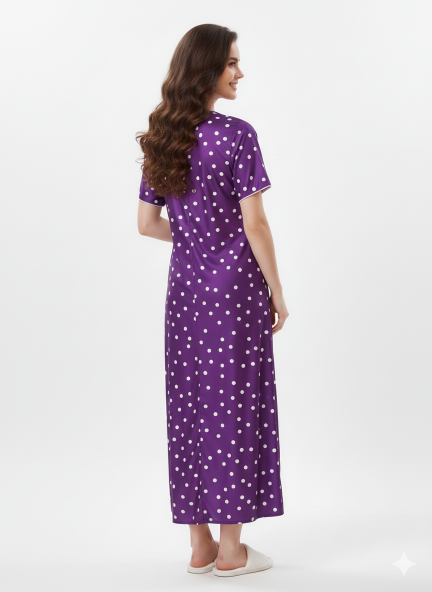 Purple Polka Dot Nightgown – Glamoura X
