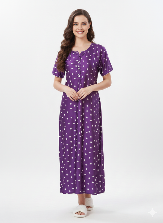 Purple Polka Dot Nightgown – Glamoura X