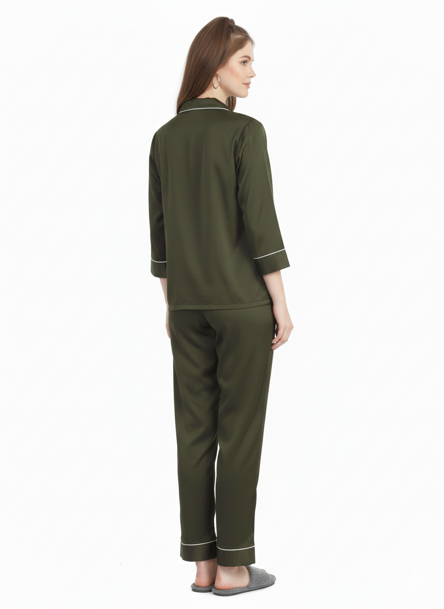 Olive Grove Armani Satin Nightsuit – Glamoura X
