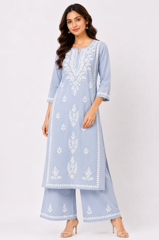 Rayon Kurti Palazzo Set