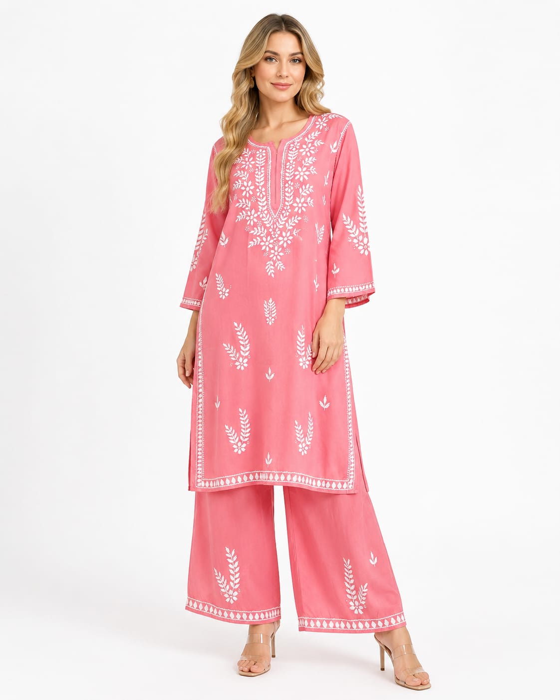 Rayon Kurti Palazzo Set