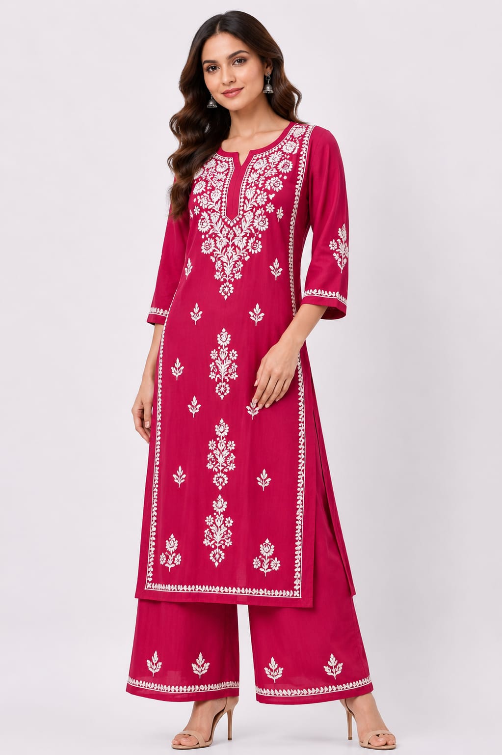 Rayon Kurti Palazzo Set