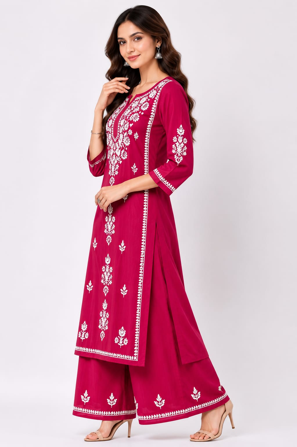 Rayon Kurti Palazzo Set