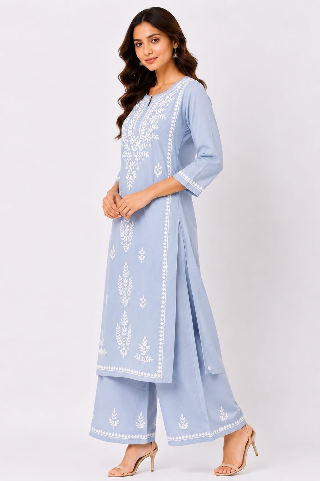 Rayon Kurti Palazzo Set