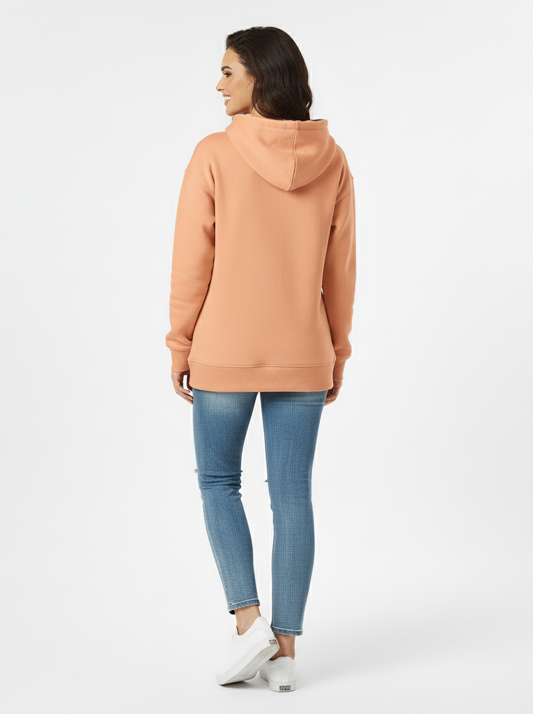 Peach Blossom 390 GSM Luxury Pullover Hoodie | Glamoura X by Zadine Soft Pastel Solids