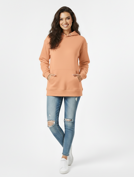 Peach Blossom 390 GSM Luxury Pullover Hoodie | Glamoura X by Zadine Soft Pastel Solids