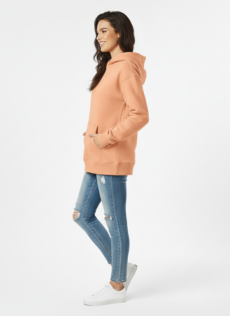 Peach Blossom 390 GSM Luxury Pullover Hoodie | Glamoura X by Zadine Soft Pastel Solids