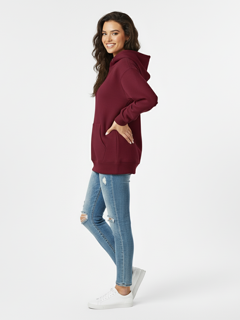 Regal Wine 390 GSM Heavyweight Pullover Hoodie | Glamoura X by Zadine Premium Fall/Winter Blanks