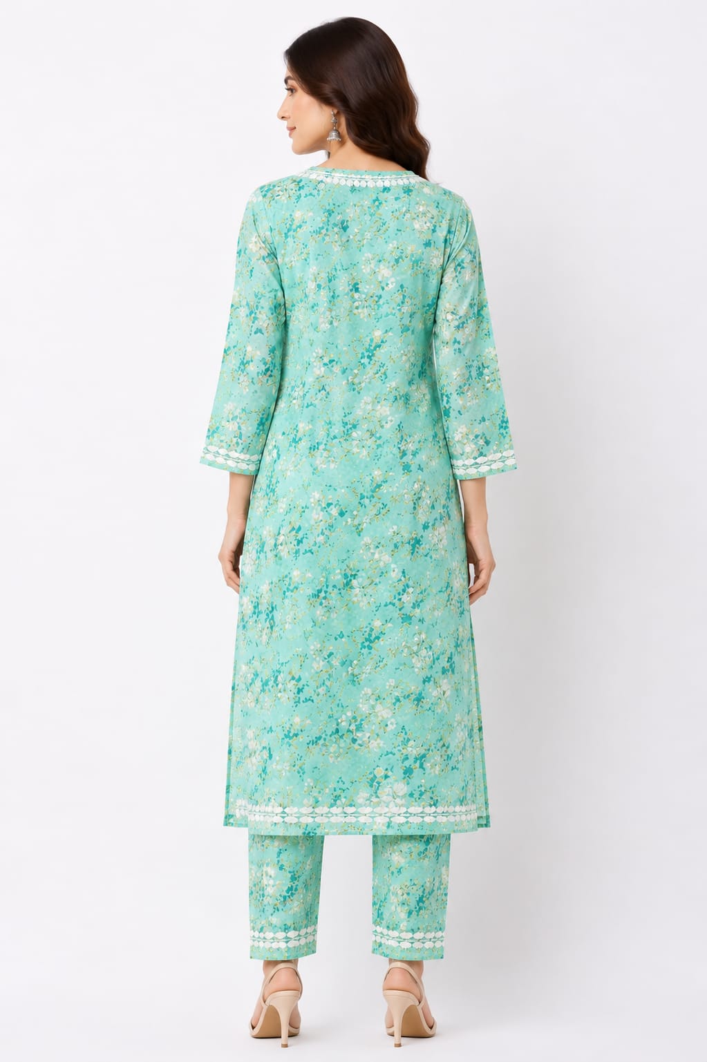 Glamoura X Mul mul printed kurti and pant set