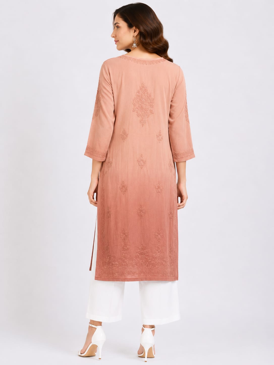 Rayon self dye kurti
