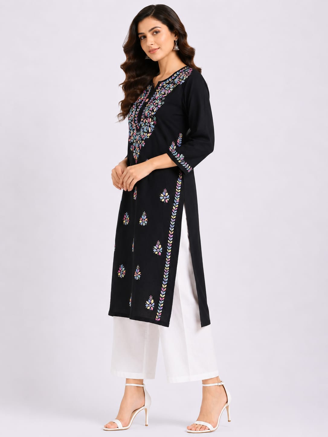 Rayon multi color thread kurti | Glamoura X
