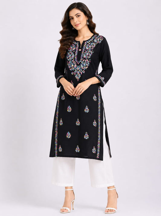 Rayon multi color thread kurti | Glamoura X