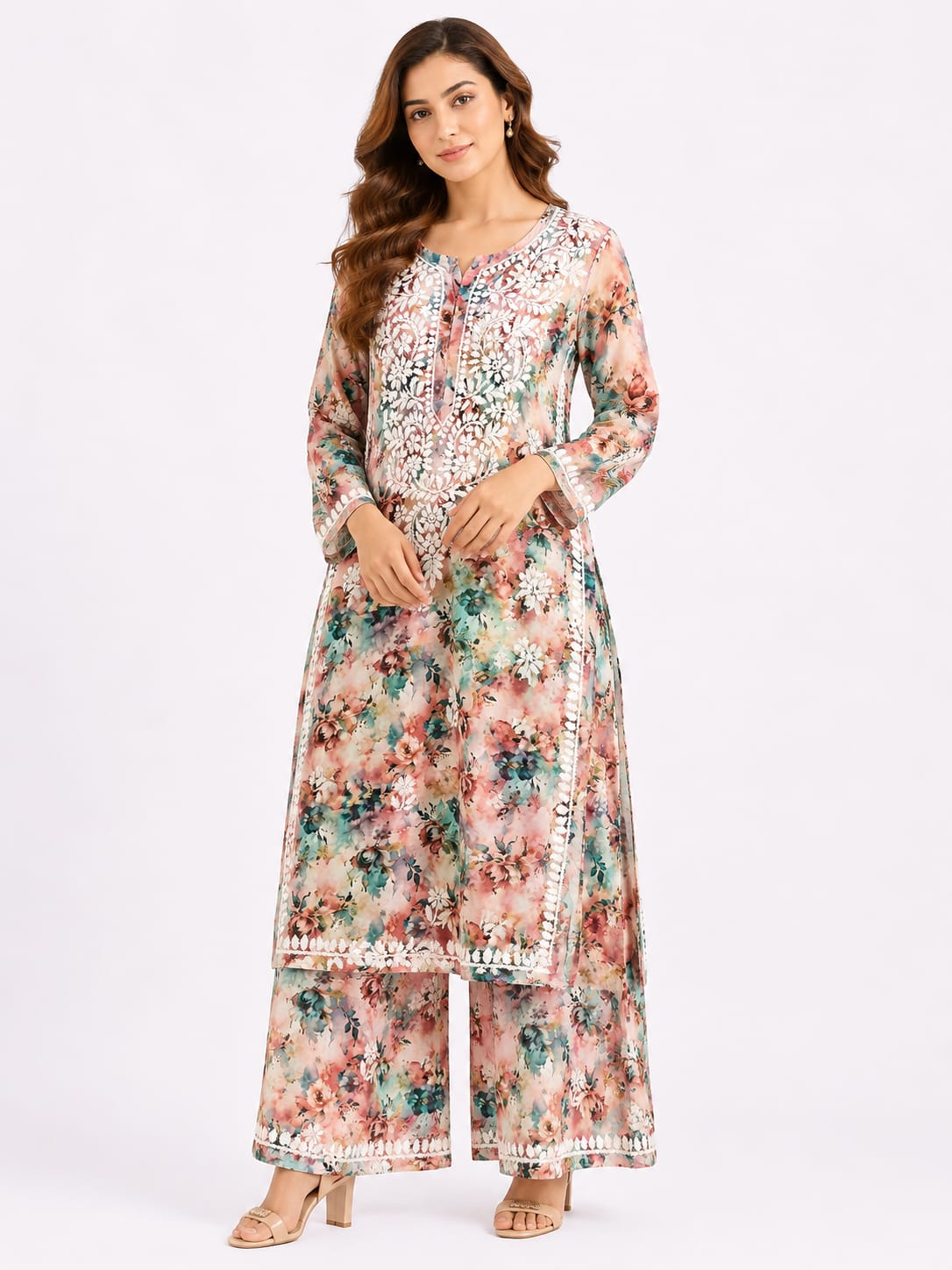 Rayon printed palazzo set